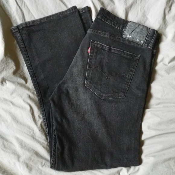 mens black levi's bootcut jeans